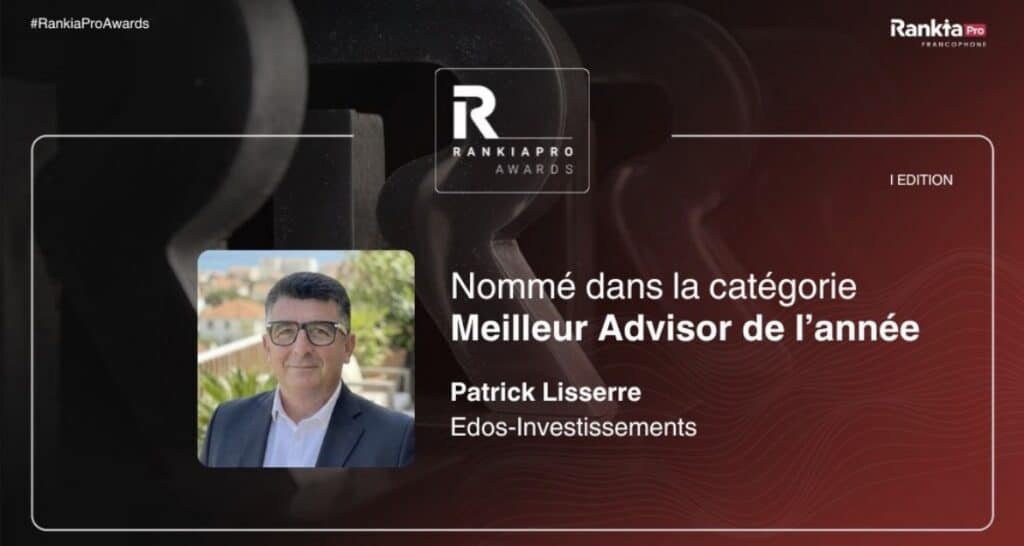 Patrick Lisserre nommé Meilleur Advisor de l'année aux RankiaPro Awards